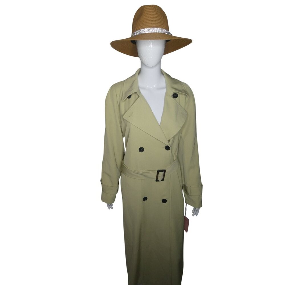 Avec Les Filles Beige Relaxed Duster Trench Coat Women's Size‎ L